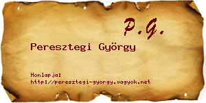 Peresztegi György névjegykártya