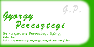 gyorgy peresztegi business card